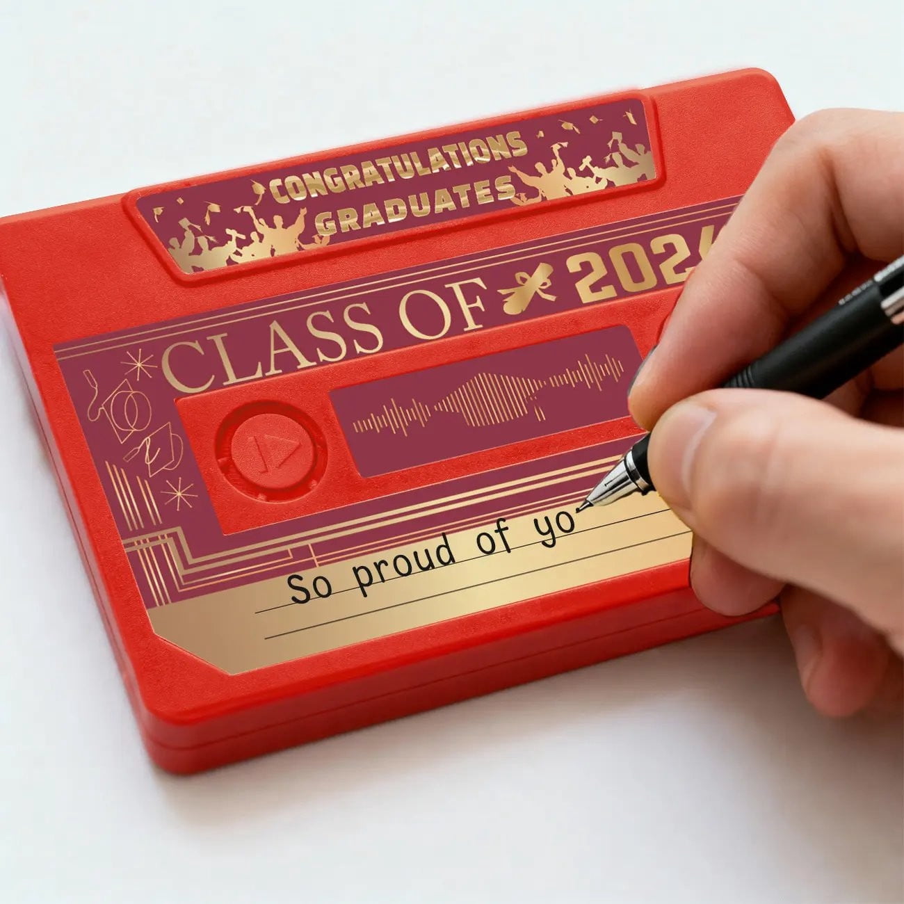 Xheghe Personalized Graduation Message Book with Audio Cards - Heartfelt Keepsake for Celebrating Graduates and Capturing Memories