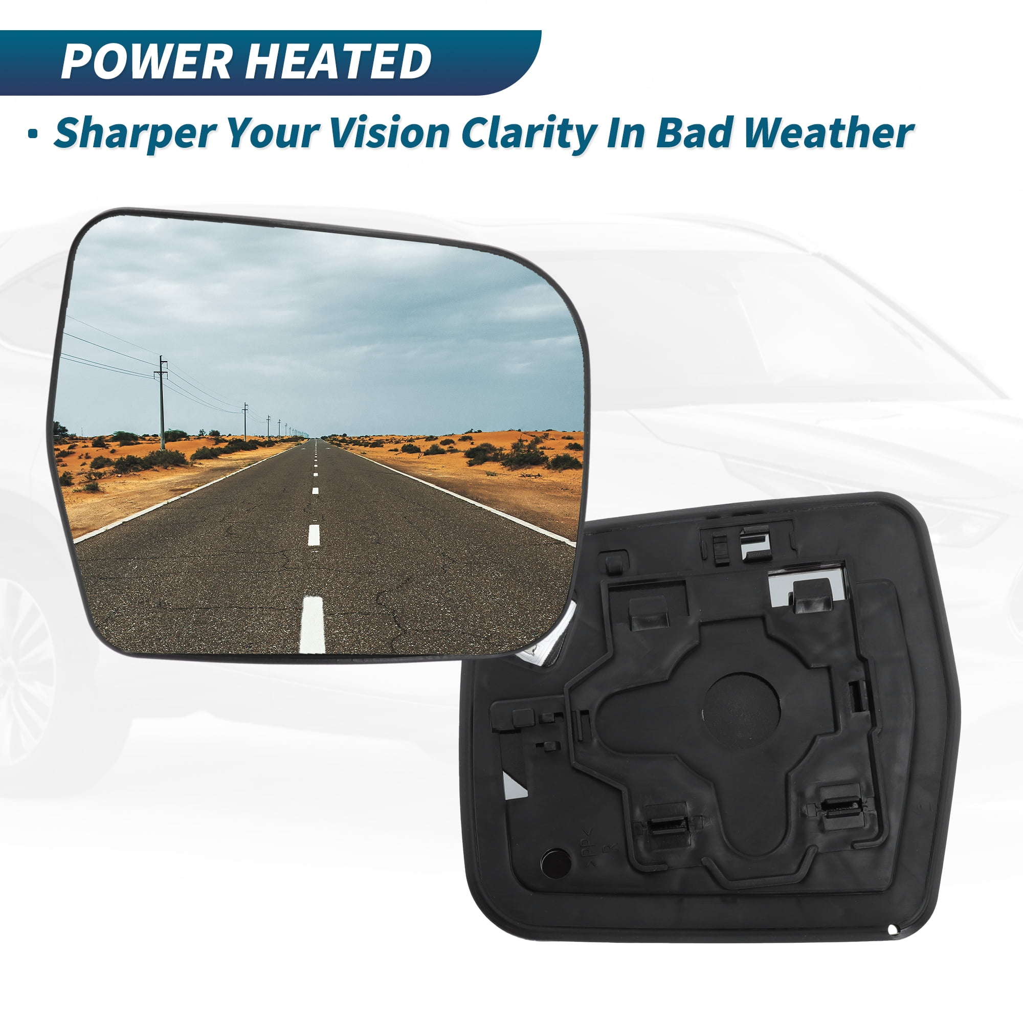 Unique Bargains Heated Wing Mirror Glass for Toyota Highlander 2001-2007 Right Side