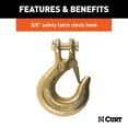 thumbnail image 4 of CURT 80315 35-Inch Trailer Safety Chain with 3/8-In Clevis Snap Hook, 16,200 lbs Break Strength, 4 of 6