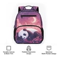 thumbnail image 6 of Jeiento Lightweight Toddler Backpack for Girls, Cute Panda 13.5 Inch Preschool Bag, Kids School Backpack with 2 Front & 2 Side Mesh Pockets, 6 of 7