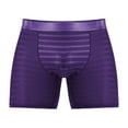 thumbnail image 2 of HUPOM Men'S Underwear Underwear For Men Pack Medium waist Comfort Waist Solid Boxer Briefs Purple L, 2 of 3