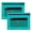Cyan, variant on HOMEIORA 3 Ring Binder Pencil Pouches, Stationery Storage Bags with Zipper - Pencil Case with Double Pocket and Mesh Window - Purple, 2 Pack