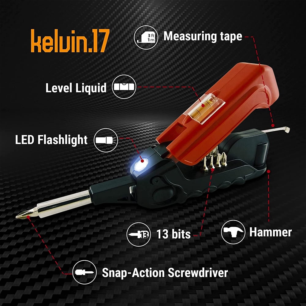 Kelvin KELVIN-17-BLB The Everyday Multi-Tool with Flashlight Blue 2 Pack