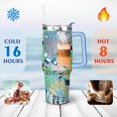 thumbnail image 4 of 40 Oz Blue Painting Tumbler with Handle and Straw,Double Wall Vacuum Reusable Stainless Steel Water Bottle Leak Proof Insulated Travel Mug Iced Coffee Cup, for Iced or Cold Beverages, 4 of 7