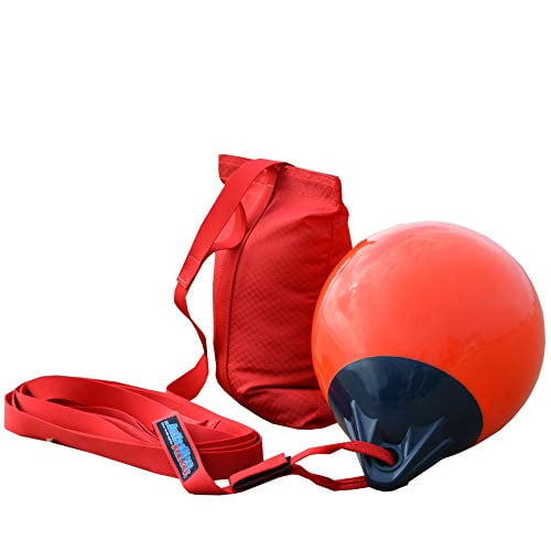 Jettribe Buoy Anchor Bag | Holds up to 8 lbs | 20 Feet Weighted Line | Color Red | PWC Jet Ski Boat Accessories