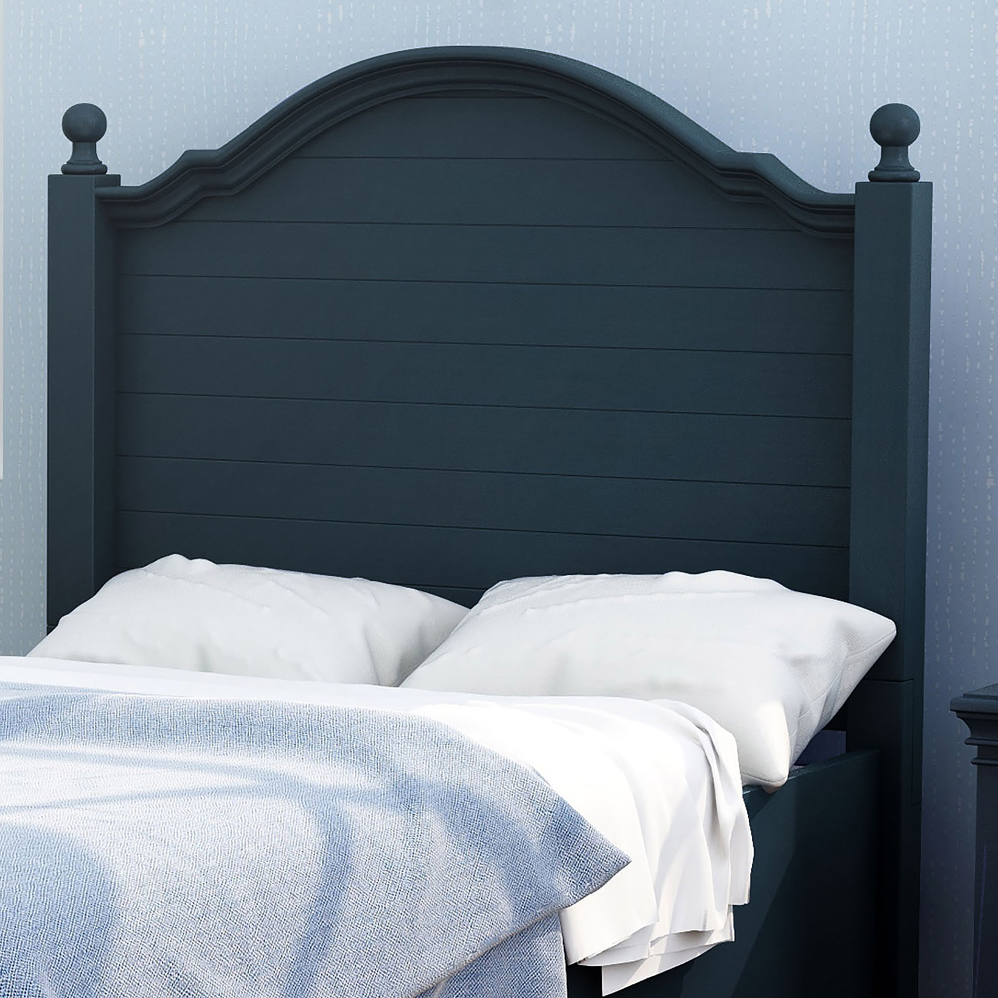 Furniture of America Taylor Mattress Ready Wood Blue Twin Kids Bed