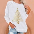 thumbnail image 1 of Jienlioq Haut de Noël pour Femmes Liquidation Haut Décontracté à Manches Longues Col Rond Blouse Ample Imprimé Graphique de Noël Cyberlundi, 1 of 4