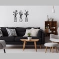 thumbnail image 5 of LSTECICE Set of 3 Assorted Black Metal Flower Wall Decor for Home, 5 of 6