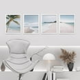 thumbnail image 2 of PixonSign Framed Wall Art, White Beach Shore Tropical Palm Tree Island Posters, Set of 4 Landscape Colorful Wall Decor Prints, Nature Seaside Wall Décor for Living Room, Bedroom - 12"x16" White, 2 of 5
