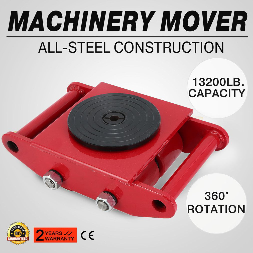 Machinery Mover Dolly Skate Roller Move 360° Rotation 6 Ton 13200lb Heavy Duty 