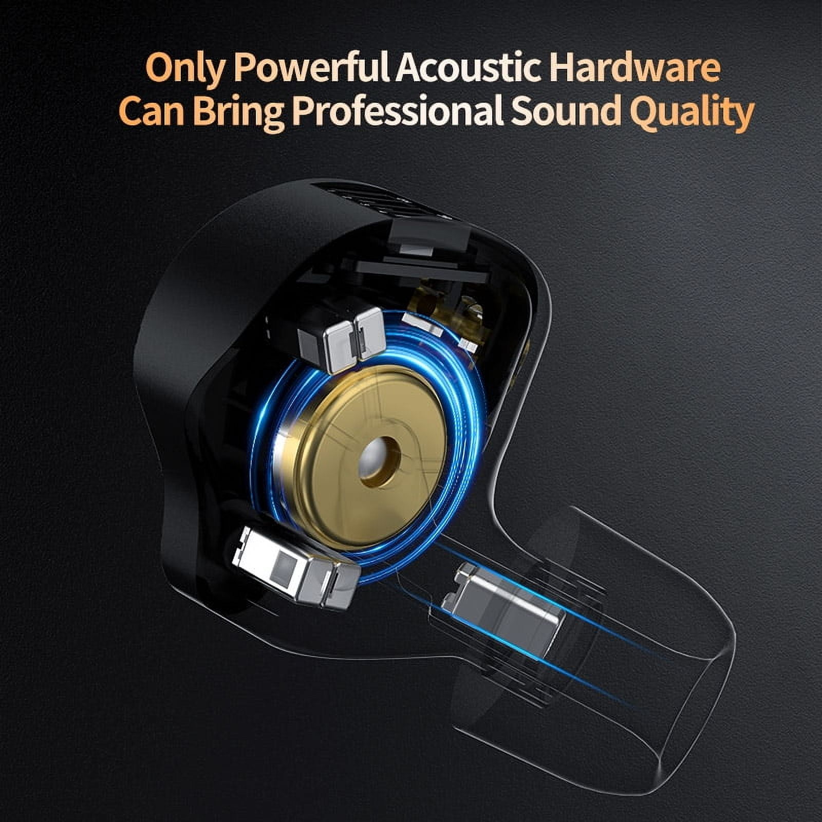 KZ ZS12 PRO X in Ear Monitor Headphones, Wired Gaming Earbuds 1DD+5BA Hybrid Driver IEM Earphone, 4-Level Tuning Switch, Full-Metal Cavity,2Pin IEM Cable for Singer Musician(Tunning Version with Mic)