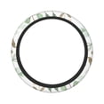thumbnail image 2 of YFYANG Universal Elastic Watercolor Plant Leaves Car Steering Wheel Cover, Non-Slip Sweat Absorbent, 2 of 8