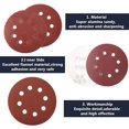 thumbnail image 3 of Disques de Ponçage Polyvalents pour Art et Menuiserie, Attache à Crochets et Boucles, Applications Multiples, 100 Pcs (125Mm), 3 of 8