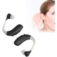 thumbnail image 1 of Pair Hearing Aids, Rechargeable Ergonomic Medical Device ABS Silicone, Black, 1 of 5
