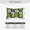 thumbnail image 4 of Naloa Teal floral elegance Pillowcase, Throw Pillowcase, Wrinkle-Free, Stain-Resistant with Hidden Zipper for Bedroom Sofa-14"x20", 4 of 6