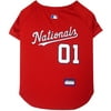 Pets First MLB Washington Nationals Mesh Jersey for Dogs and Cats - Licensed Soft Poly-Cotton Sports Jersey - Large