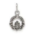 thumbnail image 4 of Silver Polished Mini Antiqued Claddagh Charm, 4 of 4