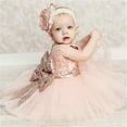 thumbnail image 2 of Kiapeise Little Girls TuTu Dress Sleeveless Round Neck Hollow Back Bow Dress, 2 of 7