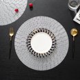 thumbnail image 1 of Round placemats, 6 PVC Decorative mats, Wedding Party Kitchen Washable and erasable placemats, 1 of 2