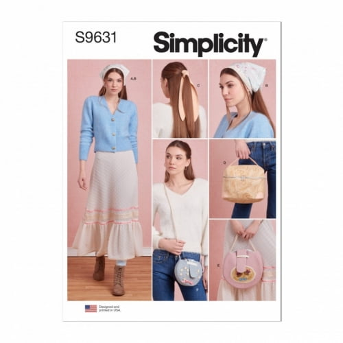 Simplicity Sewing Pattern 9631 Petticoats, Headwear, Bags