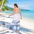 thumbnail image 7 of FORMRS Womens Long Sarong Beach Wrap Semi-Sheer Bikini Skirt Bathing Swimsuit Cover Up, Watercolor Mountains, 7 of 7