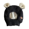 thumbnail image 2 of Eosunjian Children Hat Winter Pet Cap Knitted High Elasticity Keep Warm Solid Color Ear Decor Toddler Boys Girls Beanie Photo Prop Headwear Black, 2 of 13