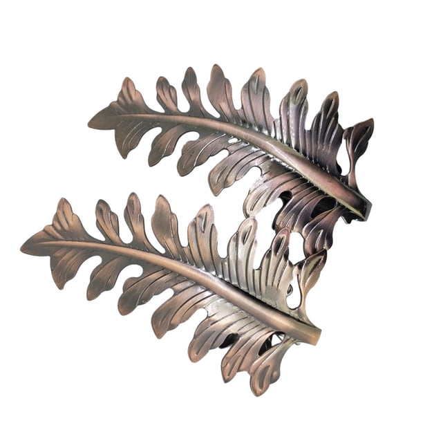 Yuarrent 2 pack/lote, resistentes y duraderos, soportes para cortinas de hojas, buena solución decorativa, ancho Tratamientos de ventanas Bronce rojo