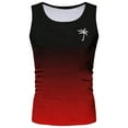thumbnail image 2 of Men's Athletic Tops Workout Sleeveless Gradient Shirts Fitness Training Beach Outdoor Exercise Performance Activewear, 2 of 3