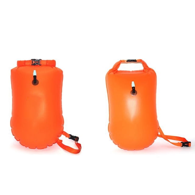 OULII Orange Thicken PVC Anchor Buoy with Large Dry Compartment Lightweight Inflatable Floating Storage