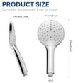 thumbnail image 2 of HOPOPRO Showerhead with Headheld,3 Settings Handheld Showerhead for Bathroom,Hand Held Showerhead with Hose and Bracket, 2 of 6