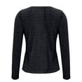 thumbnail image 4 of Women'S Sequin Shirts 2026 Shinny V Neck Print Shirt Fashion Sparkly Loose Fit Tops Glitter Top Trendy Dressy Clothes,Sequin Tops for Women Sparkly Shirts Holiday Party Long Sleeve Top Outfits Black, 4 of 9