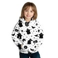 thumbnail image 3 of SonxaHe Toddler Girl' Hooded Halloween Cartoon Prints Long Sleeve Loose Comfy Casual Party Hoodie Sweatshirt White,Sized 2-3, 3 of 3
