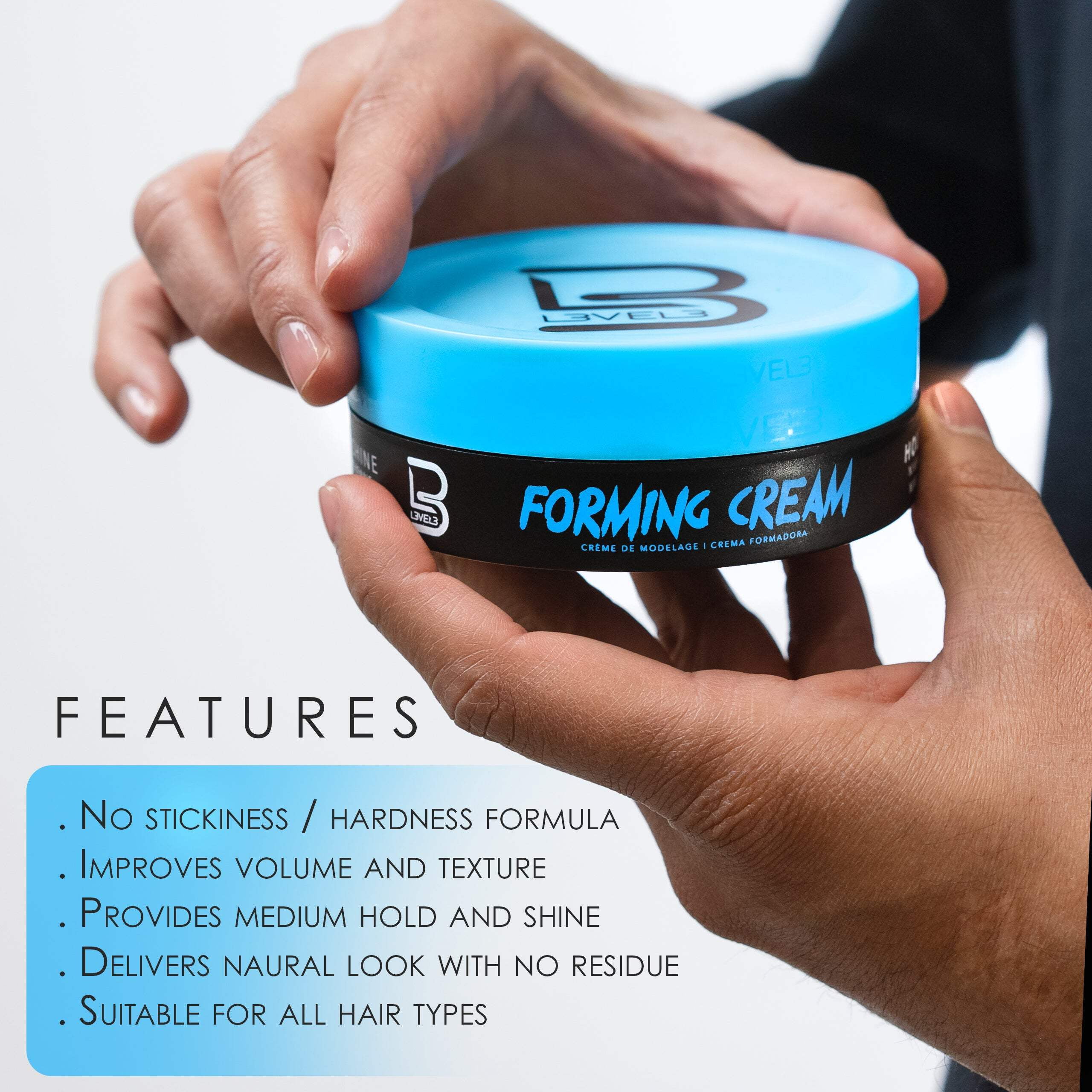 HUB Hair Styling Creme Set - 3 X 100g Für Form, Glanz & Volumen, Vegan & Tierversuchsfrei