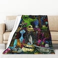 thumbnail image 1 of Manta polar de Pesadilla antes de Navidad, súper suave y acogedora, manta de franela ligera y cómoda, manta de felpa cálida para sofá, cama, 50 x 70 pulgadas, 1 of 8