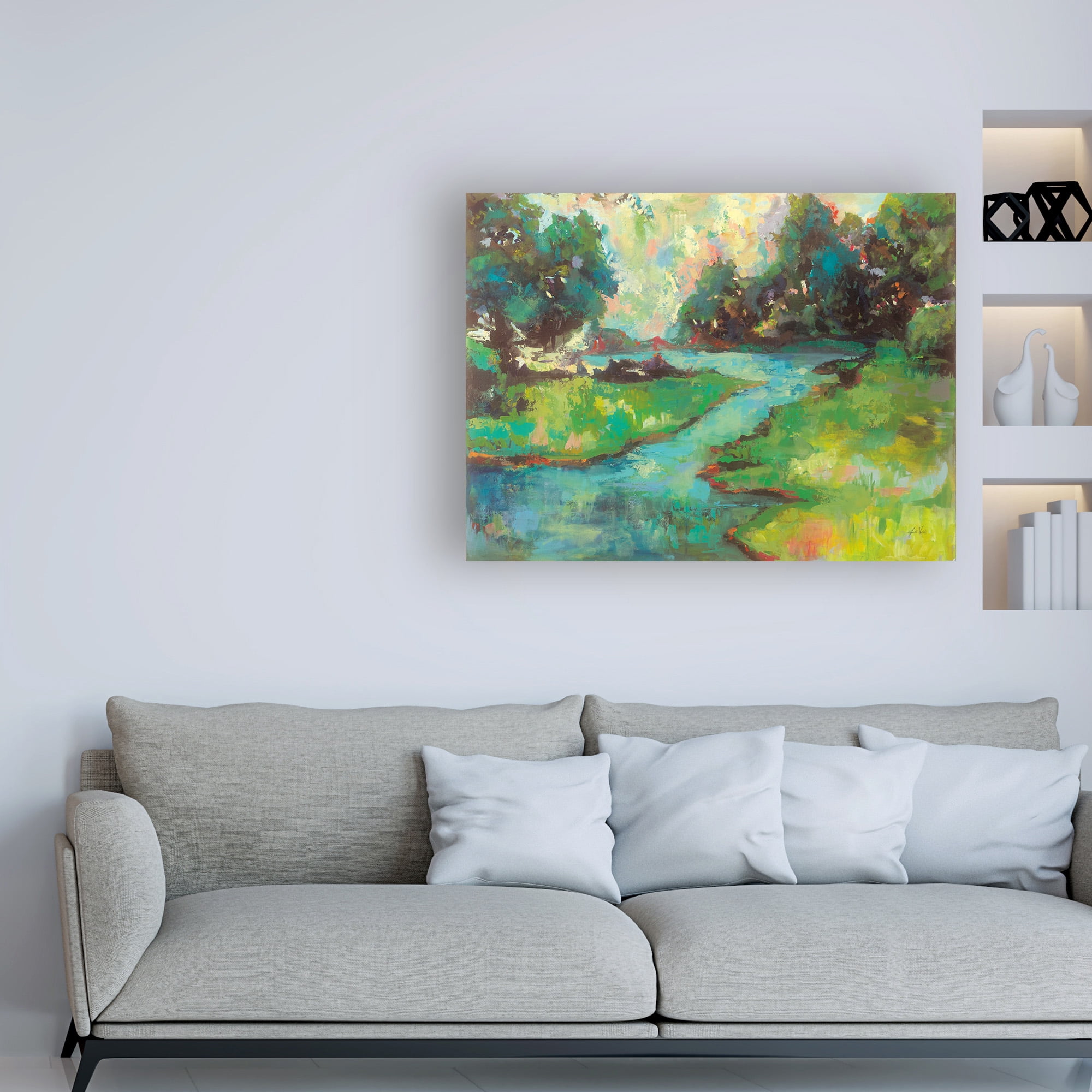 Trademark Fine Art 'Landscape in the Parks River' Canvas Art by Jeanette Vertentes