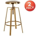 thumbnail image 2 of Flash Furniture Toledo Industrial Barstool, Gold, Set of 2, 2 of 13