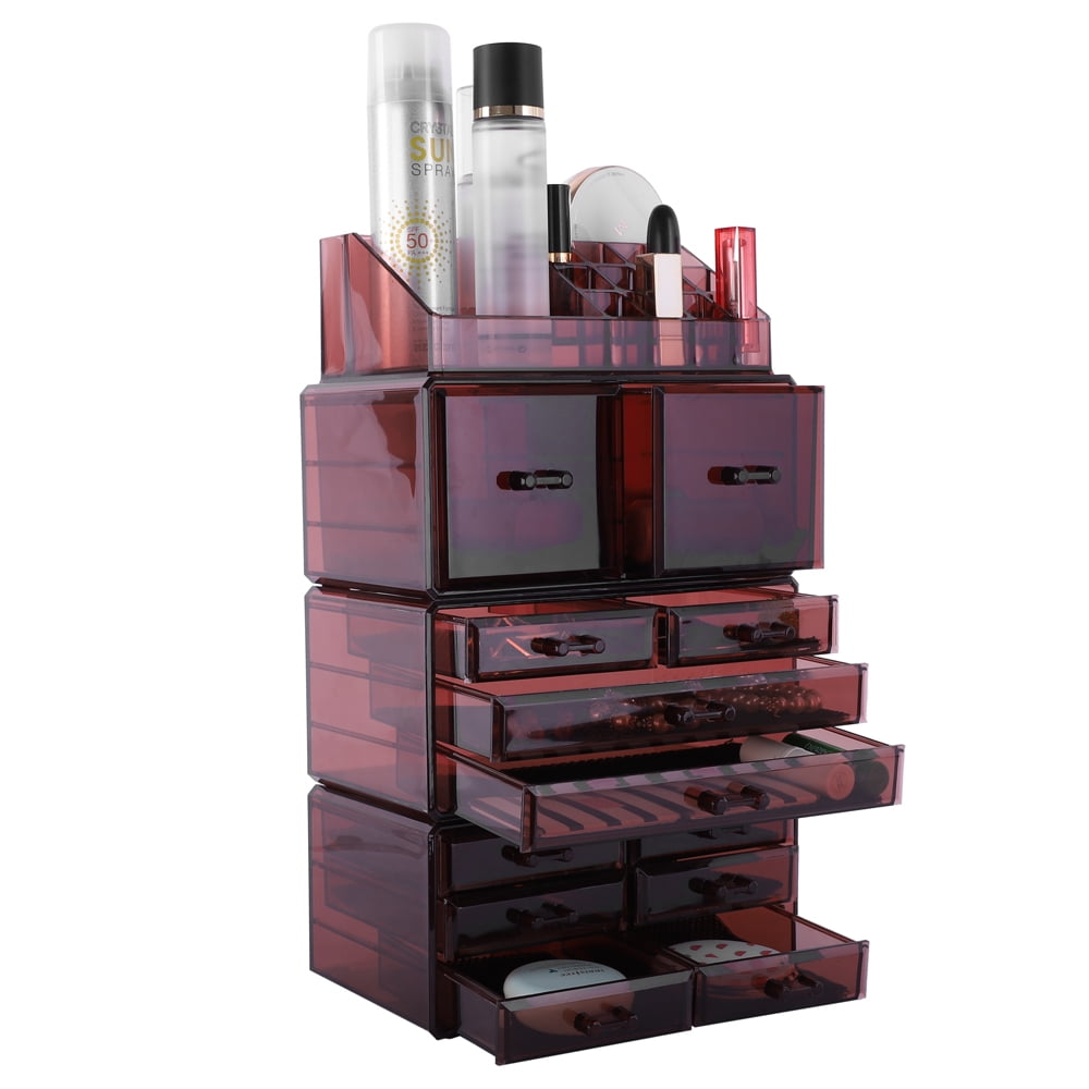 SveBake Makeup Organizer, Plastic Vanity Makeup Cosmetic Organizer