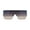 White Smoke, variant on Retro Robotic Flat Top Rimless Shield 80s Squared Sunglasses White Smoke