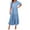 Blue, variant on New Years Eve Dress Summer Dresses 2024 Casual Short Sleeve Button Loose Fit Pleated Boho Flowy Swing Long Beach Sun Dress Spring Dresses for Women 2024 Plus Size