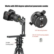 SUNWAYFOTO LB-68R 68mm 360°Panoramic Leveling Base Head for Tripod, 22 lbs (10kg) Load Capacity