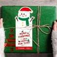 thumbnail image 4 of 50PCS White Merry Christmas Stickers, Self-Adhesive Holiday Sealing Labels for Gift Boxes, Cards, Bags & Packaging, Santa, Snowman, Tree Designs, Large Decorative Stickers for Xmas Wrap, 4 of 5