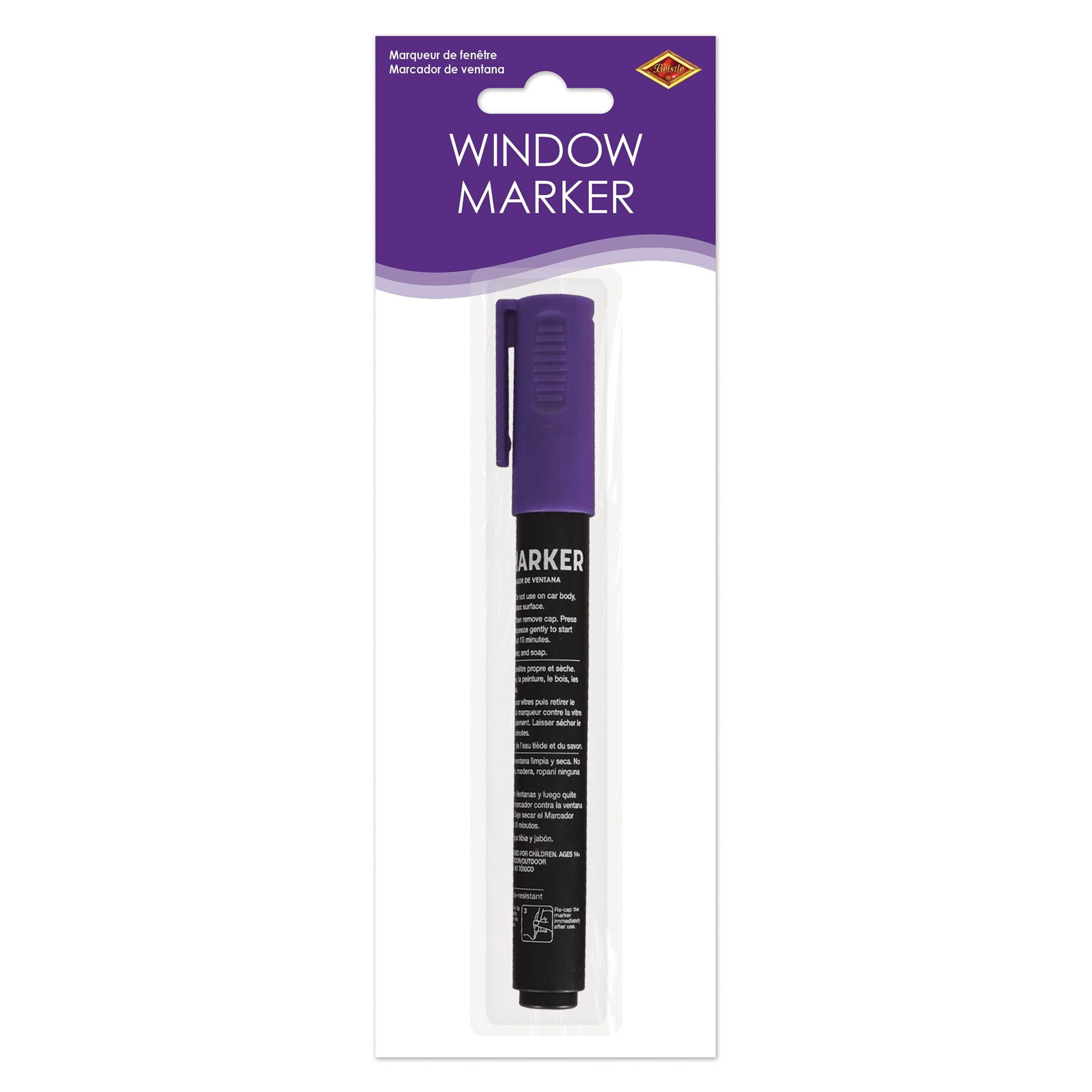 24 Pack Bulk Purple Washable Window Marker Indoor & Outdoor Use