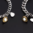 thumbnail image 4 of 2pcs Magnet Lovers Bracelet for Couples Gold Heart Charm Pendant Bracelets, 4 of 9