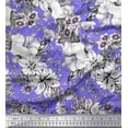 thumbnail image 1 of Soimoi Poly Georgette Fabric Leaves & Flower Floral Printed Craft Fabric by The Yard 52 Inch Wide, 1 of 1