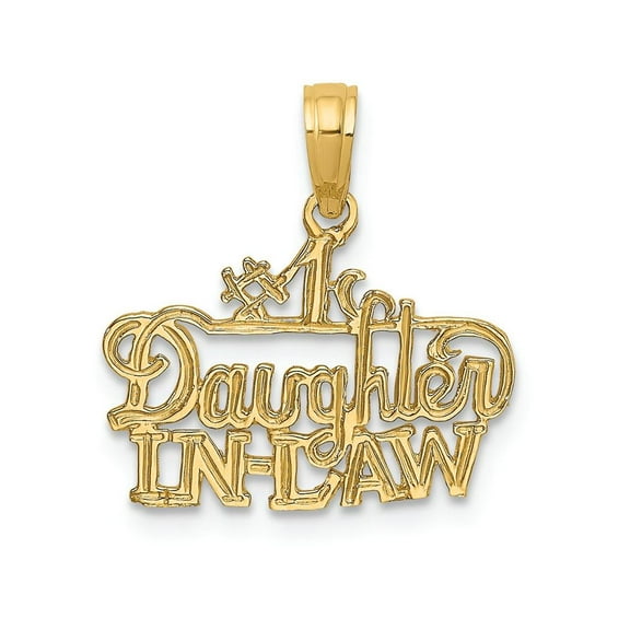 FJC Finejewelers 14k Yellow Gold #1 Daughter-in-law Charm