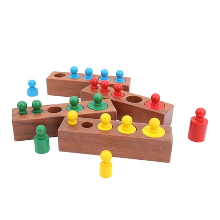 Wooden Cylinder Set,Cylinder Socket Block Set Child Early Learning Toy ...