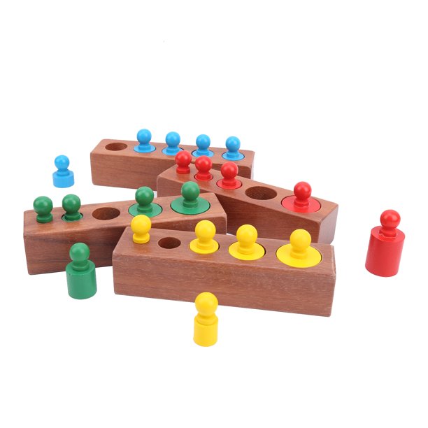 Wooden Cylinder Set,Cylinder Socket Block Set Child Early Learning Toy ...