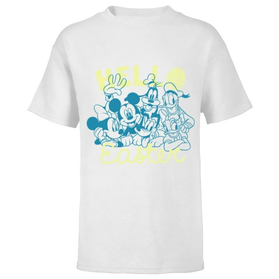 Disney Mickey and Friends Hello Easter - Short Sleeve T-Shirt for Kids - Customized-White