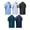 Z1438, variant on Mens 5 Pack Polo Shirts with Short Sleeve Moisture Wicking Novelty Print Polo Shirt,Size 3XL