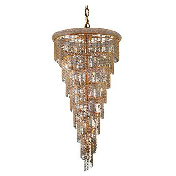 Elegant Lighting Spiral 36" 26 Light Royal Crystal Chandelier